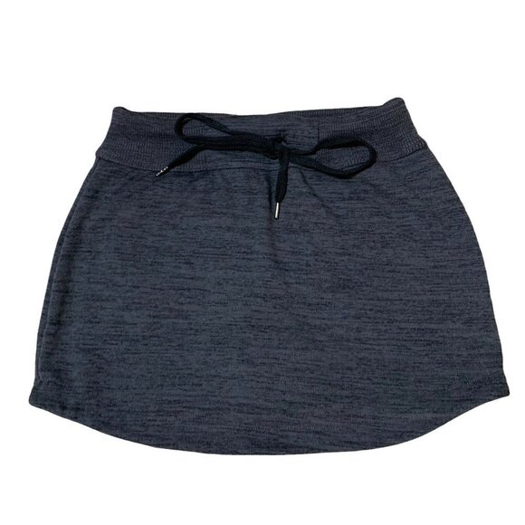 Z by Zohba Women's S Small Athletic Skirt w. Shorts Gray Drawstring Space Dye - Picture 2 of 6